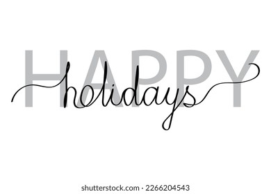 happy holiday. Typography design. Vector illustration.