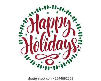 happy holiday typography vector design