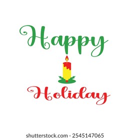 Happy Holiday Typography Vector design