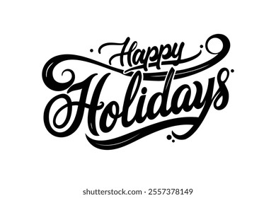 Happy Holiday Typography Vector Design