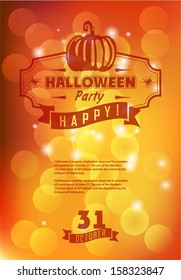 Happy holiday. Vector silhouettes. Headlines. Halloween party