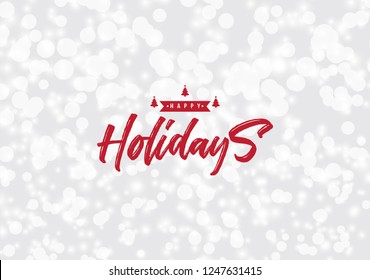 Happy Holidays Background , Postcard Banner, Gift tag label, Vector EPS 10.