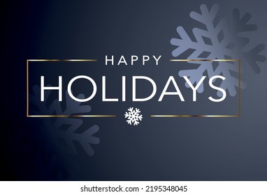 Happy Holidays Background Sign Vector