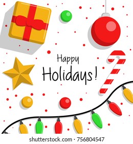 happy holidays background vector