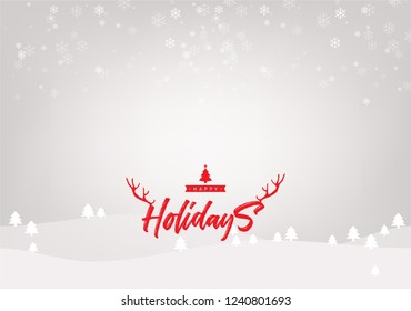 Happy Holidays Background Vector EPS 10.