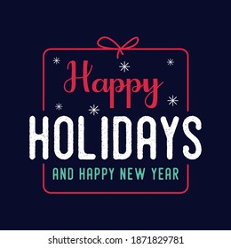 Happy Holidays banner with gift box