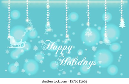 Happy holidays banner layout design template graphic abstract background. Vector illustration