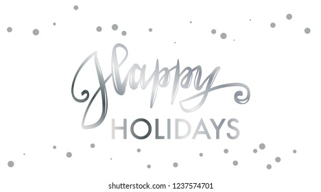 Happy holidays banner, print postcard, invitation, greetings card for New Year, Christmas, web, print.
