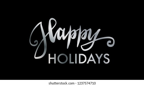 Happy holidays banner, print postcard, invitation, greetings card for New Year, Christmas, web, print.