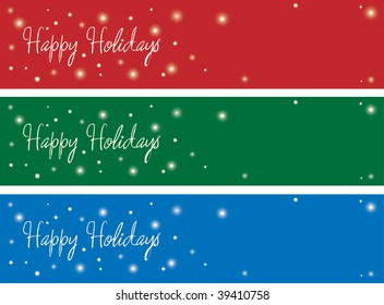 Happy Holidays Banners