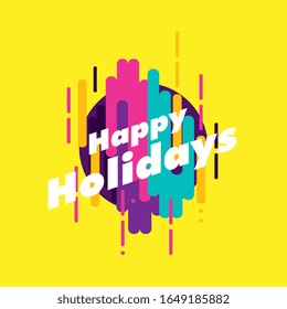 happy holidays, beautiful greeting card background or template banner with abstract colour for sport theme. vector design illustration