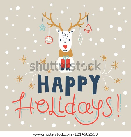 happy holidays card templates hand drawn stock vector royalty free holiday card templates