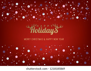 Happy Holidays Card , Vector EPS 10.