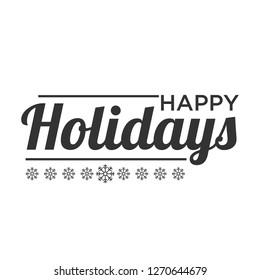 Happy Holidays Card vector flat design illustrations
