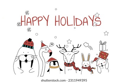 Happy holidays, celebration holidays vector illustration