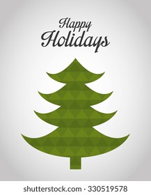 Happy holidays christmas season design, vector graphic.