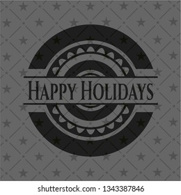 Happy Holidays dark emblem