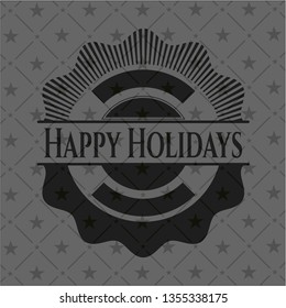 Happy Holidays dark emblem