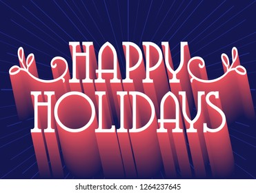 Happy Holidays Decorative Greetings Card