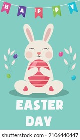 Happy Holidays Osterbunny Egg Card, Promotionsbroschüre - Vektorgrafik