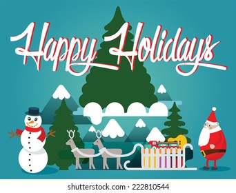 Happy Holidays greeting banner