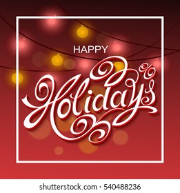 Happy Holidays. Greeting card.
