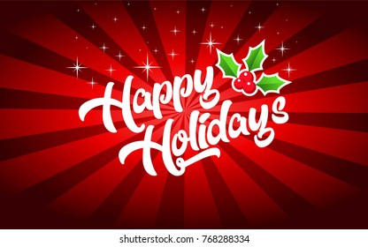 Happy Holidays greeting card