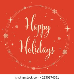 Happy Holidays greeting card, banner or poster.