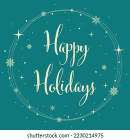 Happy Holidays greeting card, banner or poster.