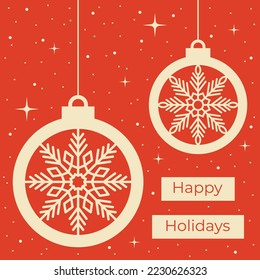 Happy Holidays greeting card, banner or poster.
