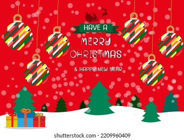 Happy Holidays Greeting card flat design templates with geometric shapes and simple icons stock illustration