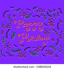happy holidays greeting card new year