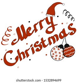 Happy Holidays Greeting Card Template. Modern New Year inscription on a white background. Christmas card