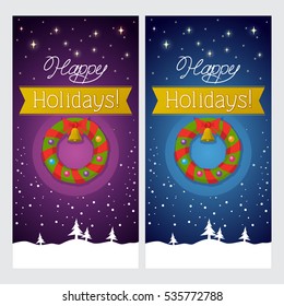 Happy Holidays. Greeting cards