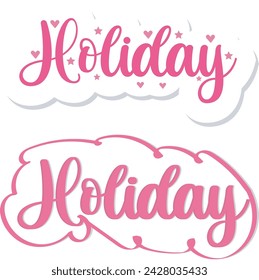 happy holidays. Hand drawn creative calligraphy for holiday greeting cards and invitations