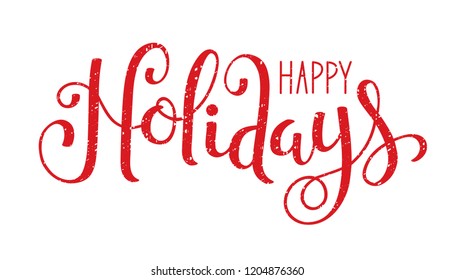 Happy Holidays Hand Lettering Banner Stock Vector (Royalty Free) 1204876360