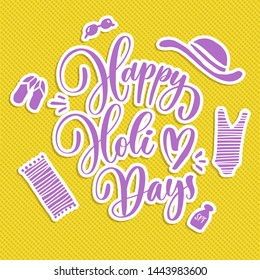 Happy holidays-  hand lettering vector.