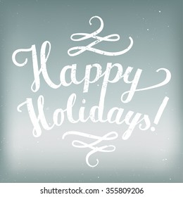 happy holidays handwriting.