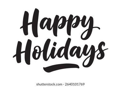 Happy Holidays Handwritten Calligraphy text