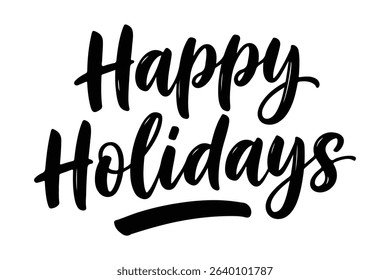 Happy Holidays Handwritten Calligraphy text