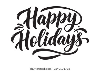 Happy Holidays Handwritten Calligraphy text