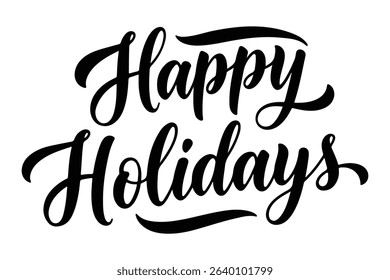 Happy Holidays Handwritten Calligraphy text