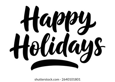 Happy Holidays Handwritten Calligraphy text
