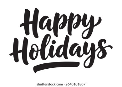 Happy Holidays Handwritten Calligraphy text