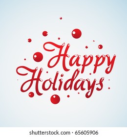 Happy Holidays Lettering