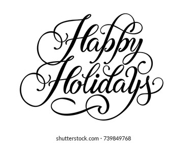 Happy holidays lettering