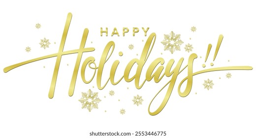 Happy holidays lettering, Happy Holidays card