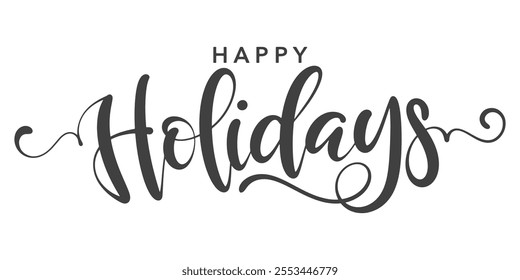 Happy holidays lettering, Happy Holidays card