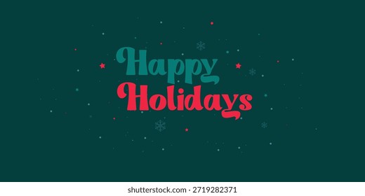 Felices fiestas de caligrafía de escritura de letras. Sofisticada tarjeta de Días festivos felices con acentos de estrellas Clásico y atemporal Días festivos felices creativos modernos