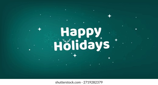 Felices fiestas de caligrafía de escritura de letras. Sofisticada tarjeta de Días festivos felices con acentos de estrellas Clásico y atemporal Días festivos felices creativos modernos